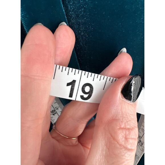 Cynthia Rowley Dress Womens Small Green Velvet Mini Party Flowy Boho Stretch - Picture 8 of 8